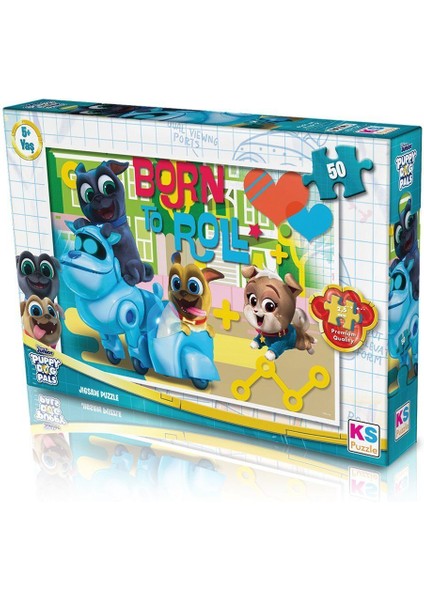 PDP709 Puppy Dog Pals 50 Parça Çocuk Puzzle -Ks Puzzle