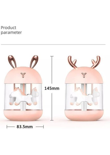 300 ml Rabbit Ultrasonic Otomatik Hava Nemlendirici Buhar Makinesi Oda Nemlendirici Aroma Difüzörü