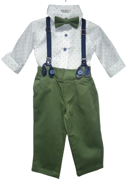 YAPRAK DESENLİ GÖMLEKLİ SALOPET ERKEK TAKIM fırsatları