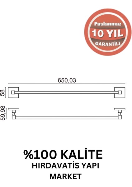 Paslanmaz Pirinç Kumru Uzun Havluluk 60CM Altın Sarı Gold fiyatları