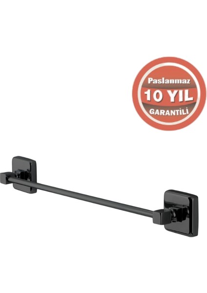 Paslanmaz Pirinç Kumru Uzun Havluluk 50CM Mat Siyah