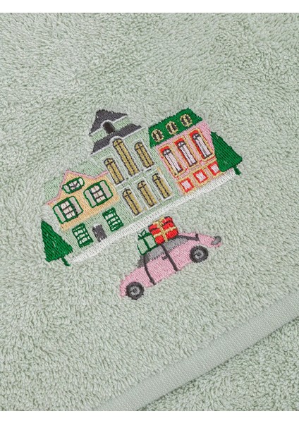 Lcw Home Yeşil Nakışlı Pamuklu Yüz Havlusu 50 x 80 cm fırsatları