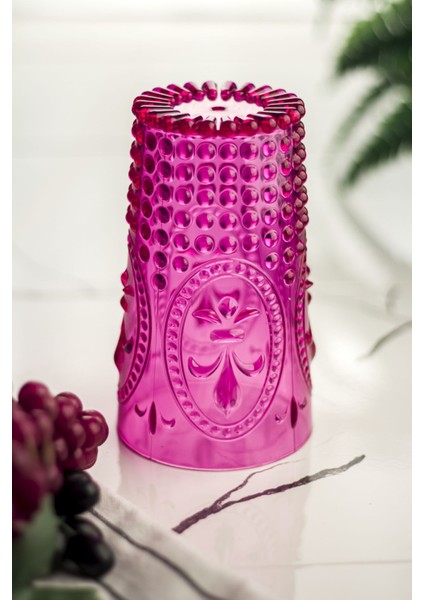 Akrilik Pembe 6'lı Uzun Bardak & Su Meşrubat Bardağı 750 ml ( Büyük Boy & Cam Değildir )