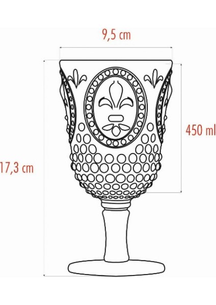 Akrilik Şeffaf 6'lı Kadeh & Su Meşrubat Kahve Yanı Bardağı 450 ml ( Cam Değildir )