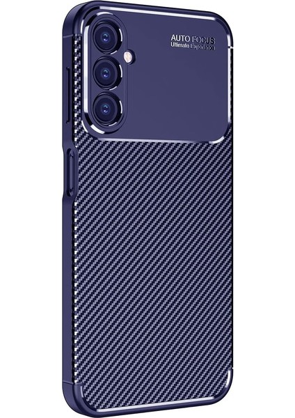 Samsung Galaxy A24 ile Uyumlu Silikon Kılıf Tpu Negro Silikon Ultra Slim Fit Kılıf Galaxy A24 Ile Uyumlu Karbon Delux Kılıf (Lacivert)