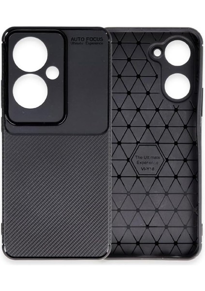 Oppo Reno 11F ile Uyumlu Silikon Kılıf Tpu Negro Silikon Ultra Slim Fit Kılıf Oppo Reno 11F Ile Uyumlu Karbon Delux Kılıf (Oppo Reno 11F)