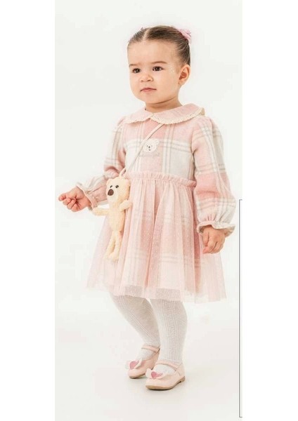 Ayıcık Aksesuarlı Tüllü Elbise