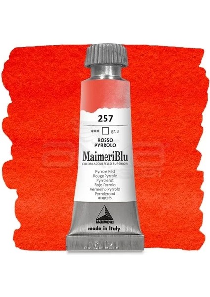 Blu Tüp Sulu Boya 12 ml S3 NO:257 Pyrrole Red