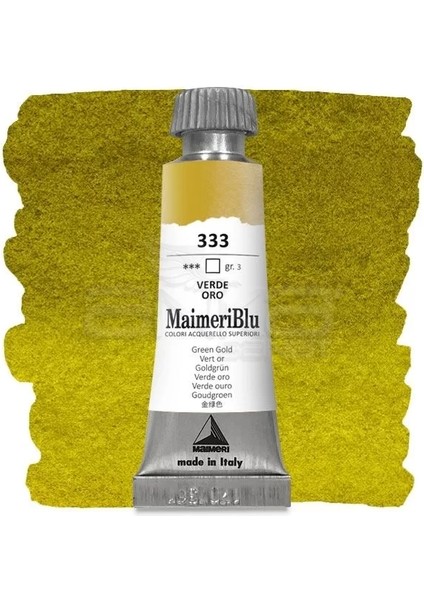 Blu Tüp Sulu Boya 12 ml S3 NO:333 Green Gold