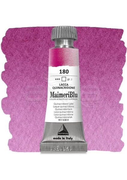 Blu Tüp Sulu Boya 12 ml S2 NO:180 Quinacridone Lake