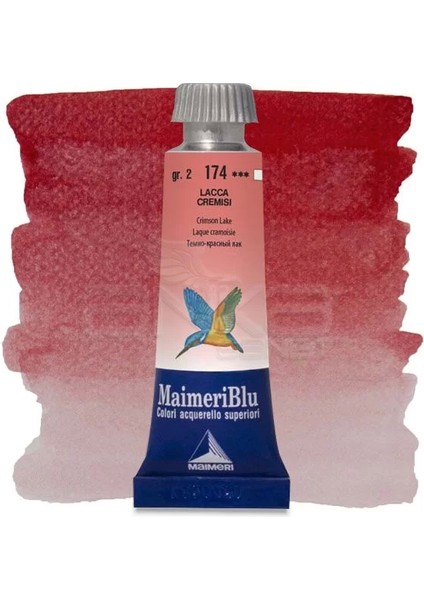 Blu Tüp Sulu Boya 12 ml S2 NO:174 Crimson Lake