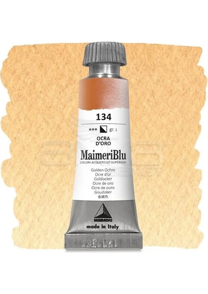 Blu Tüp Sulu Boya 12 ml S1 NO:134 Golden Ochre