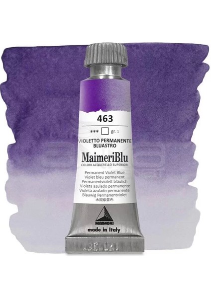 Blu Tüp Sulu Boya 12 ml S1 NO:463 Permanent Violet Blueish