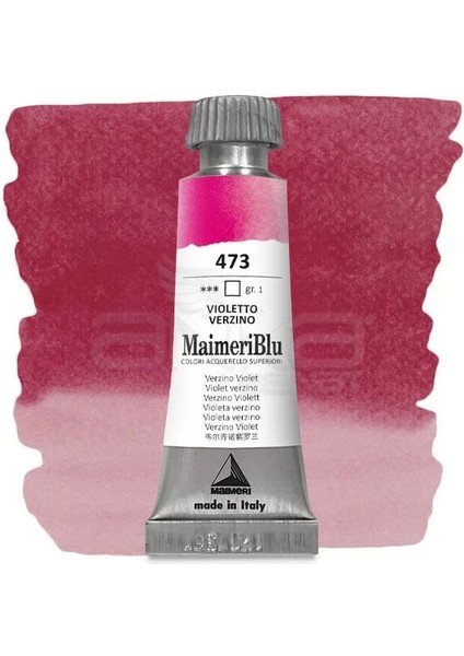 Blu Tüp Sulu Boya 12 ml S1 NO:473 Verzino Violet