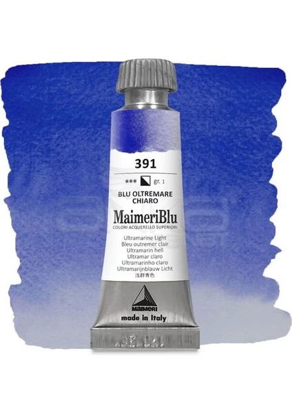 Blu Tüp Sulu Boya 12 ml S1 NO:391 Ultramarine Light