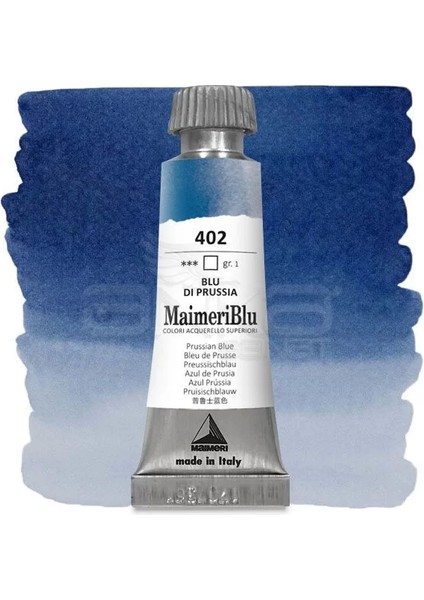 Blu Tüp Sulu Boya 12 ml S1 NO:402 Prussian Blue