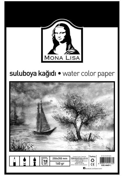 Sulu Boya Kağıdı 25X35 160 GR10 Yaprak