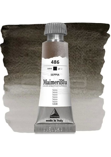 Blu Tüp Sulu Boya 12 ml S2 NO:486 Sepia