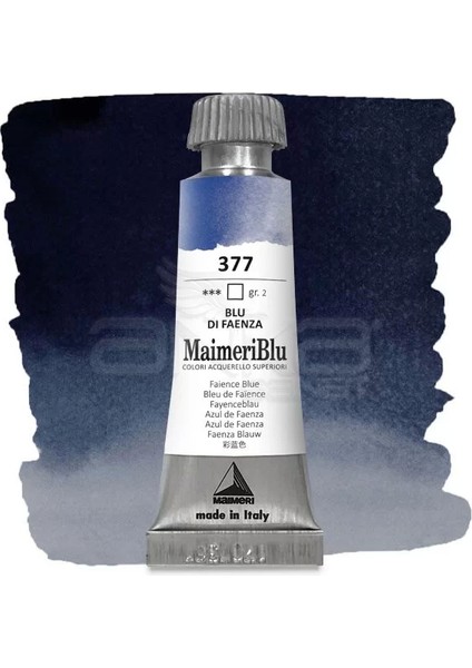 Blu Tüp Sulu Boya 12 ml S2 NO:377 Faience Blue