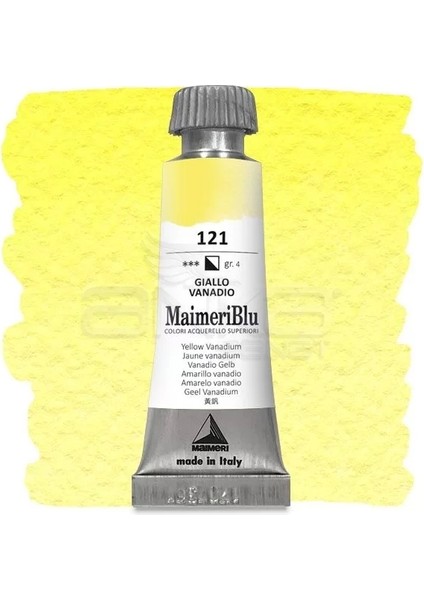 Blu Tüp Sulu Boya 12 ml S4 NO:121 Yellow Vanadium