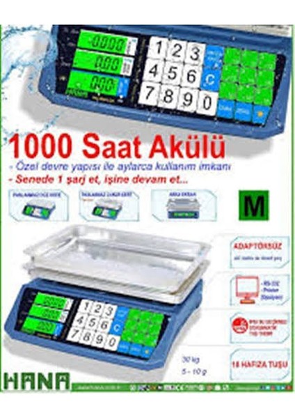 HS-5500 60 kg Fiyat Hesaplamalı Terazi fiyatları