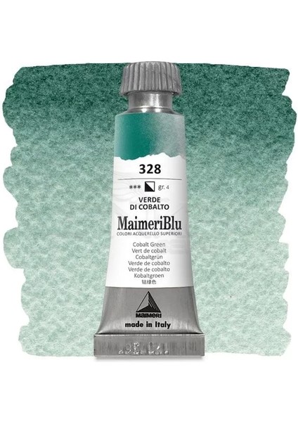 Blu Tüp Sulu Boya 12 ml S4 NO:328 Cobalt Green