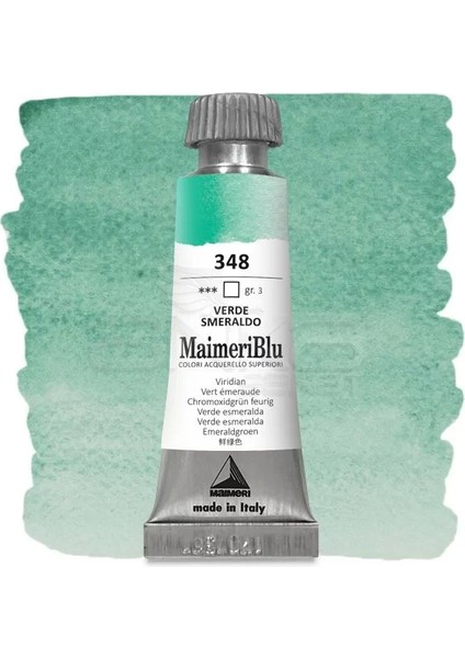Blu Tüp Sulu Boya 12 ml S3 NO:348 Viridian