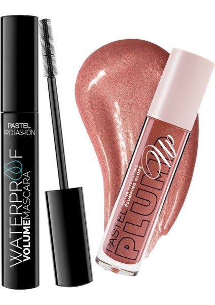Waterproof Volume Mascara - Maskara + Plump Up 202 Loverdose Extra Hydrating Plumping Gloss
