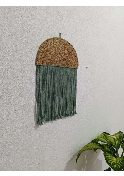 El Yapımı Makrome ve Hasır Tekli Supla Bohem Tarz Duvar Dekorasyon Ürünü(Bahçe, Balkon,Ev) modelleri