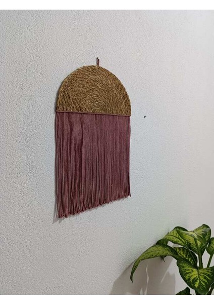 El Yapımı Makrome ve Hasır Tekli Supla Bohem Tarz Duvar Dekorasyon Ürünü(Bahçe, Balkon,Ev) modelleri