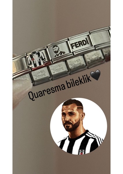 Çelik Quaresma Forma Charm Bileklik