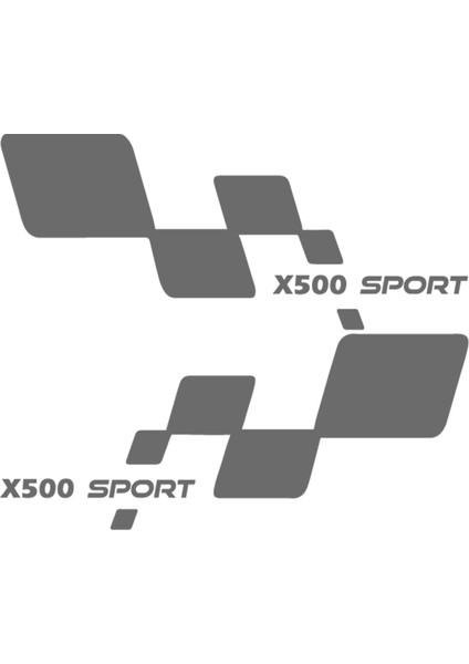 X500 Sport Sticker - X500 Sticker - Fiat Sticker - Kapı Altı Sticker - Oto Sticker - Araba Sticker