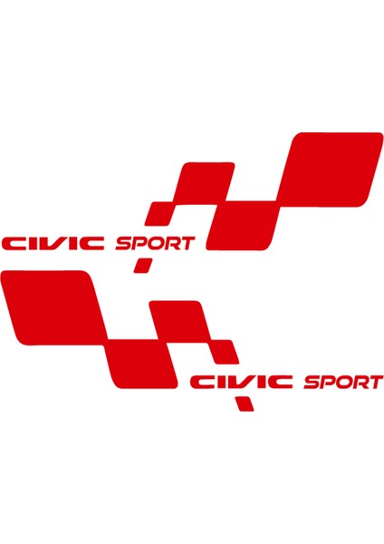 Civic Sport Sticker - Civic Sticker - Honda Sticker - Kapı Altı Sticker - Oto Sticker - Araba Sticker