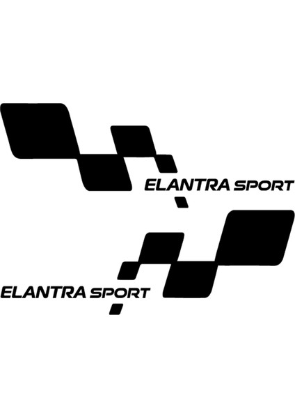 Elantra Sport Sticker - Elantra Sticker - Hyundai Sticker - Kapı Altı Sticker - Oto Sticker - Araba Sticker