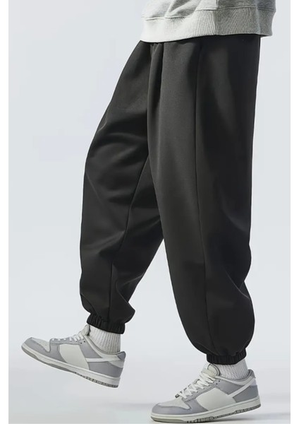Bol Kalıp Içi Pamuklu Siyah / Gri Eşofman Altı Style Jogger Time Unisex Kadın / Erkek fiyatları
