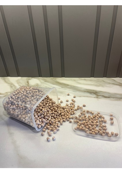6'lı Set Dikdörtgen Saklama Kabı 1.85 Lt. Kapaklı Şeffaf, Erzak Kabı