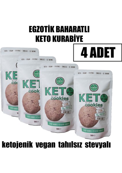 Egzotik Baharatlı Ketojenik Kurabiye (50 gr x 4 Adet)