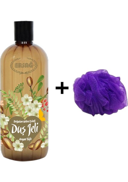 Argan Yağlı Duş Jeli 500 ml -( Lif Hediye'li )