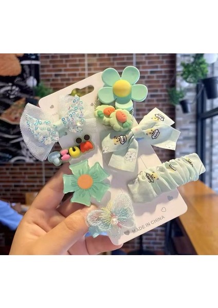 Kawai Kore Japon Y2K Kpop Çiçek Teddy Ayıcık Kelebek Kurdele Fiyonk Kız Çocuk Kadın Saç Toka Set Doğum Günü Hediye