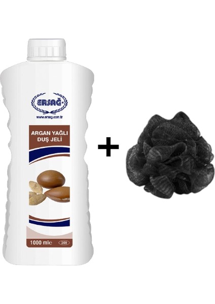 Argan Yağlı Duş Jeli 1000 ml -( Lif Hediye'li )