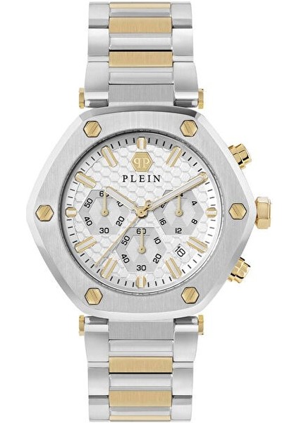 PWZBA0423 Altın Rengi Metalik Gri Erkek Kol Saati