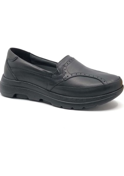 1002 Hakiki Deri Siyah Anatomik Hafif Günlük Kadın Anne Ayakkabı fiyatları