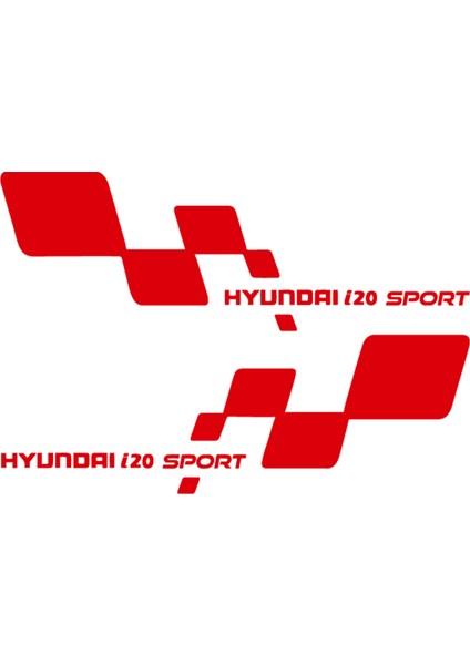 Hyundai I20 Sport Sticker - Hyundai Sticker - Kapı Altı Sticker - Oto Sticker - Araba Sticker