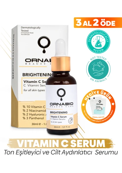 C Vitamini Bakım Serumu - Niacinamid Hyaluronic Acid Panthenol 30 ml