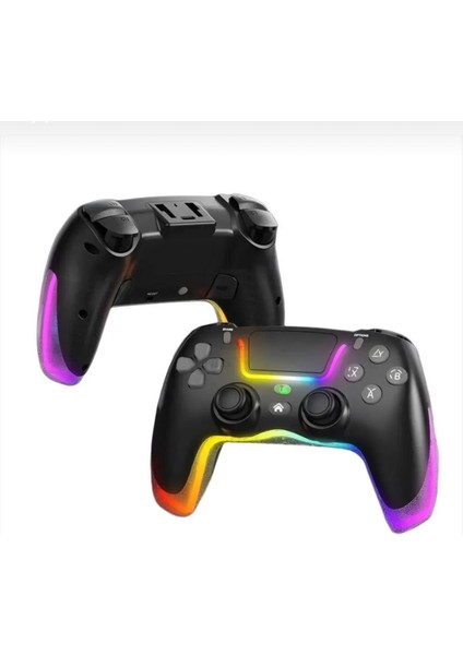 Ps4 Kol Kablosuz Gamepad Oyuncu Kol /çift Titresim/6 Eksenli Rgb Mod/ps4/switch/pc/androd/ iphone