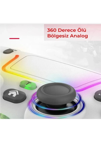 Ps4 Kol Kablosuz Gamepad Oyuncu Kol /çift Titresim/6 Eksenli Rgb Mod/ps4/switch/pc/androd/ iphone