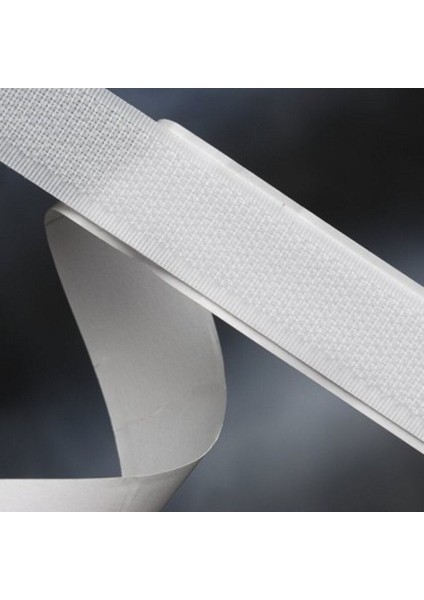 2 Cm, 25 Metre, Arkası Güçlü Yapışkanlı Cırt Cırtlı Bant Şerit (Beyaz)