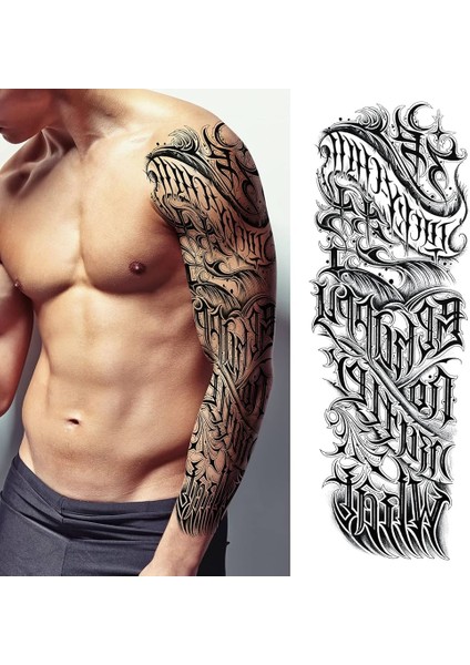 Gerçekci Geçici Yazı Model Dövme Tattoo