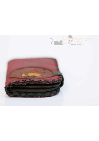 Rakun Figürlü Büyük Cüzdan Etnik Bohem Retro Vintage Style - Bordo modelleri