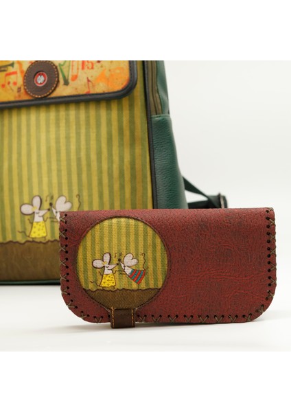 Dans Eden Fare Figürlü Büyük Cüzdan Etnik Bohem Retro Vintage Style - Bordo